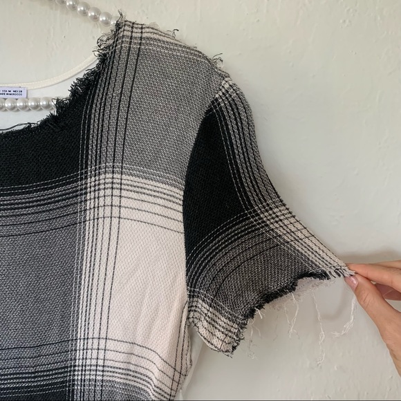 Zara Plaid Patchwork Handkerchief Hem Midi Dress - Picture 7 of 11